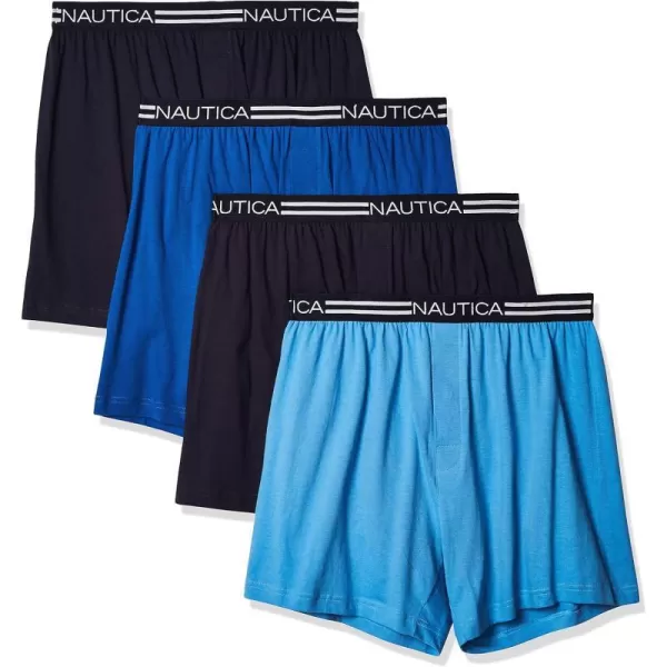 Nautica Mens Classic Cotton Loose Knit BoxerMulticolor