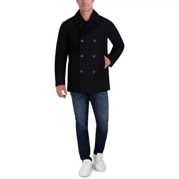 Nautica Mens Classic Double Breasted PeacoatBlack