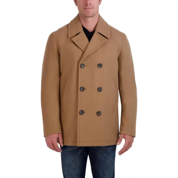 Nautica Mens Classic Double Breasted PeacoatCamel