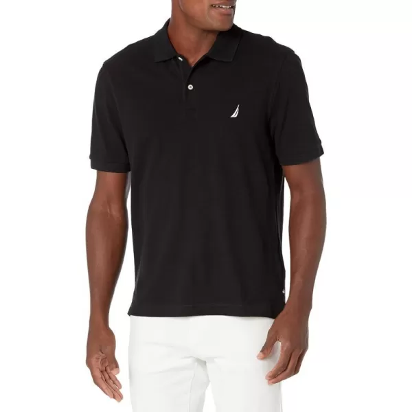 Nautica Mens Classic Fit Deck PoloTrue Black