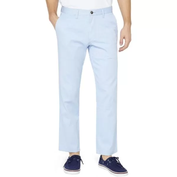 Nautica Mens Classic Fit Flat Front Stretch Solid Chino Deck PantSea Mist