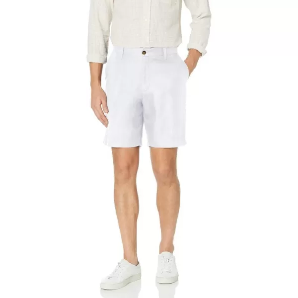 Nautica Mens Classic Fit Linen Blend ShortBright White