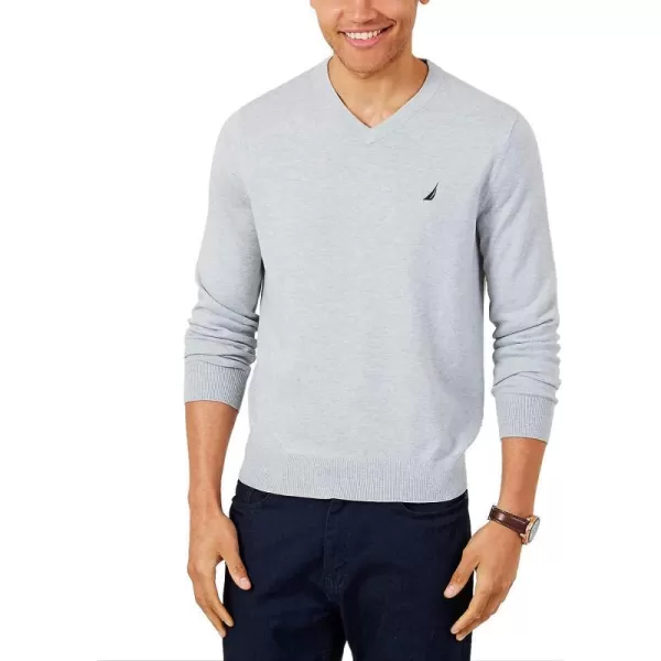 Nautica Mens Classic Fit Navtech Soft VNeck SweaterGrey Heather