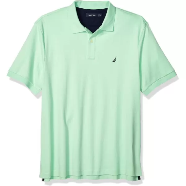 Nautica Mens Classic Fit Short Sleeve Solid Soft Cotton Polo ShirtAsh Green