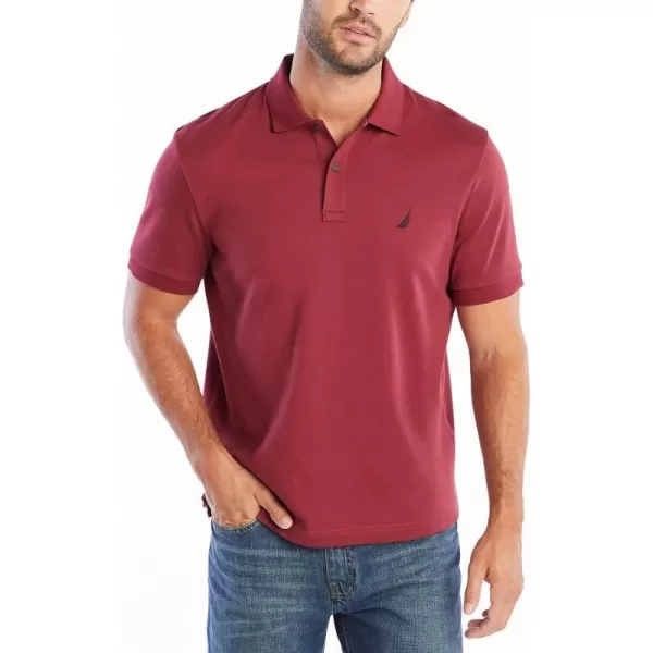 Nautica Mens Classic Fit Short Sleeve Solid Soft Cotton Polo ShirtBarolo Solid