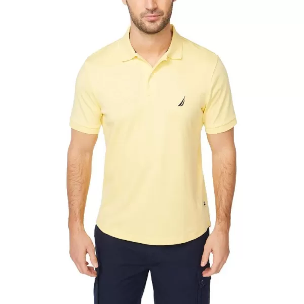 Nautica Mens Classic Fit Short Sleeve Solid Soft Cotton Polo ShirtCorn