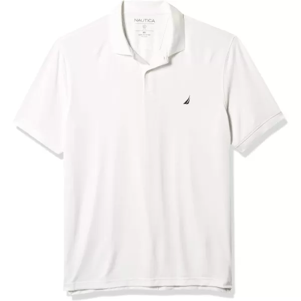 Nautica Mens Classic Fit Solid Golf PoloBright White