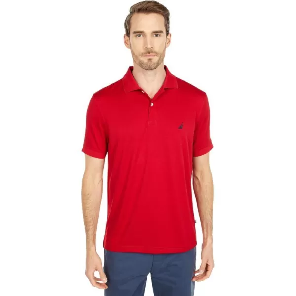 Nautica Mens Classic Fit Solid Golf PoloRed 1