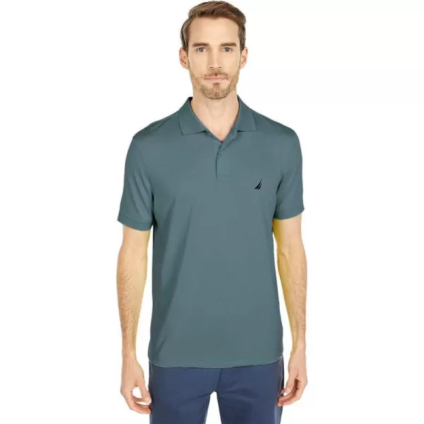 Nautica Mens Classic Fit Solid Golf PoloSilver Pine