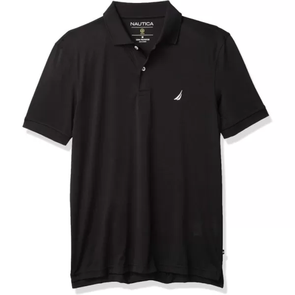 Nautica Mens Classic Fit Solid Golf PoloTrue Black