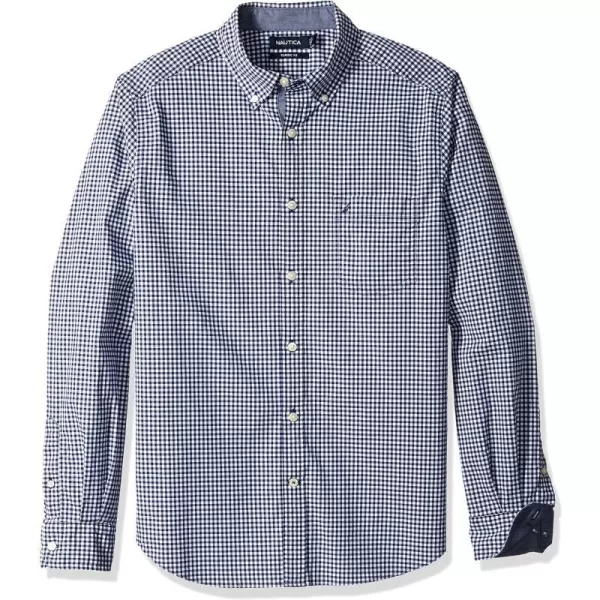 Nautica Mens Classic Fit Stretch Solid Long Sleeve Button Down ShirtIndigo