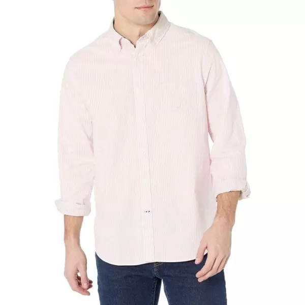 Nautica Mens Classic Fit Stretch Solid Long Sleeve Button Down ShirtOrchid Pink