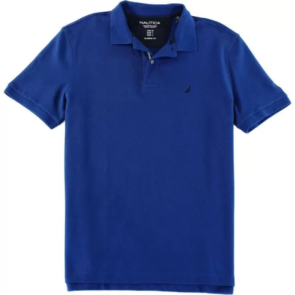 Nautica Mens Classic Short Sleeve Solid Performance Deck Polo ShirtEstate BlueBlue