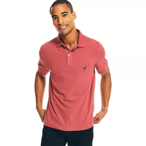 Nautica Mens Classic Short Sleeve Solid Performance Deck Polo ShirtRusted Hull Basic Polo