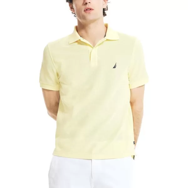 Nautica Mens Classic Short Sleeve Solid Performance Deck Polo ShirtYellow