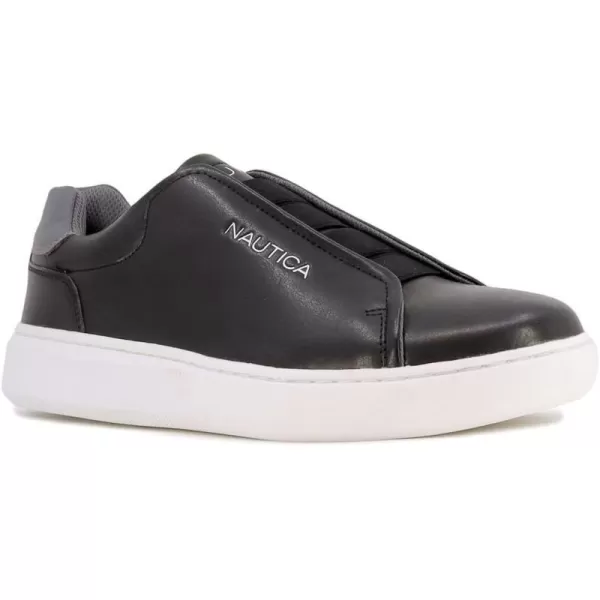 Nautica Mens Classic SlipOn Casual ShoeLow Top Loafer Fashion SneakerBlackspindrift