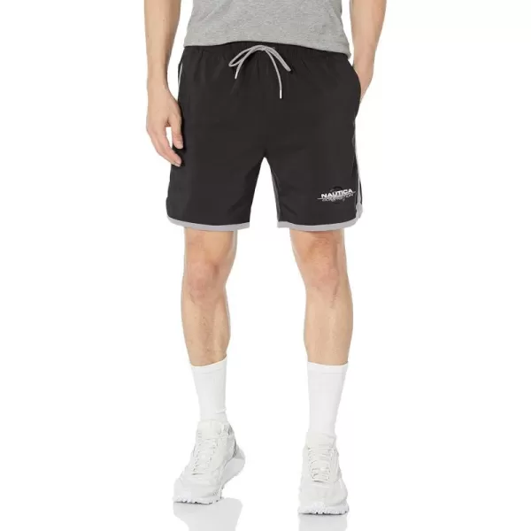 Nautica Mens Competition Sustainably Crafted 7 Performance ShortTrue Black