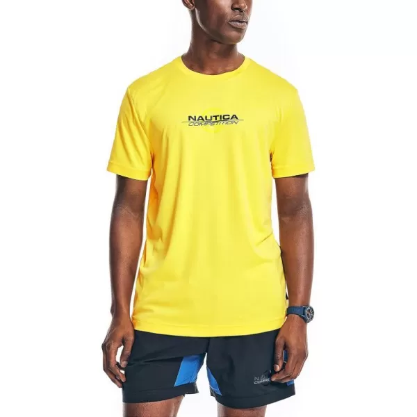 Nautica Mens Competition Sustainably Crafted Crewneck TShirtBlazing Yellow