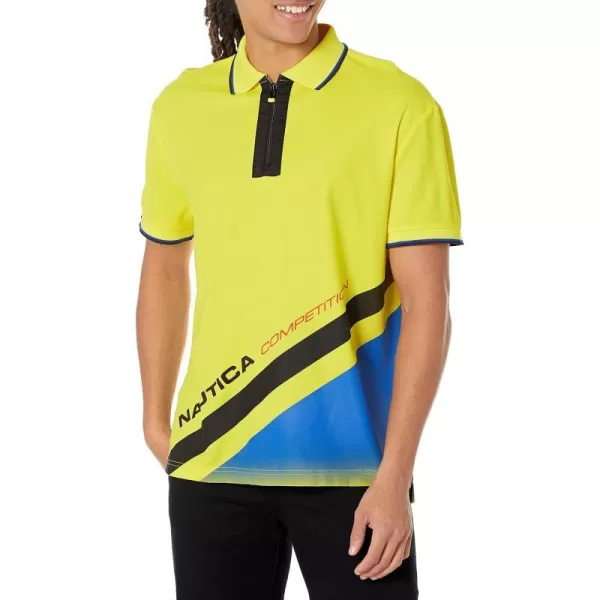 Nautica Mens Competition Sustainably Crafted Relaxed Fit PoloBlazing Yellow