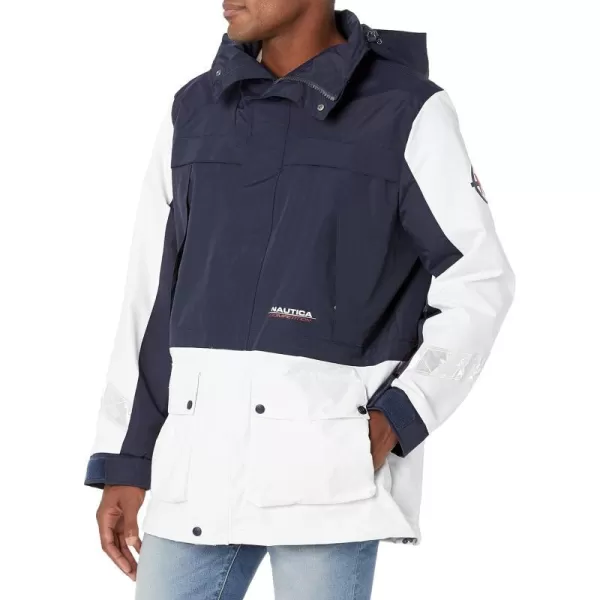 Nautica Mens Competition Sustainably Crafted WaterResistant JacketNavy