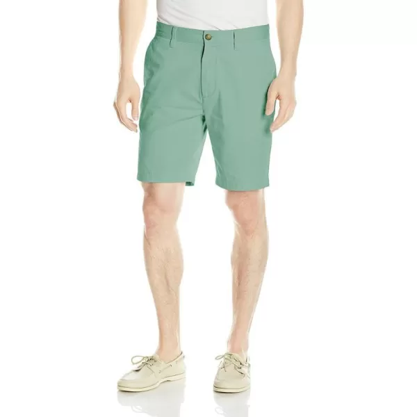 Nautica Mens Cotton Twill Flat Front Chino ShortFin Green