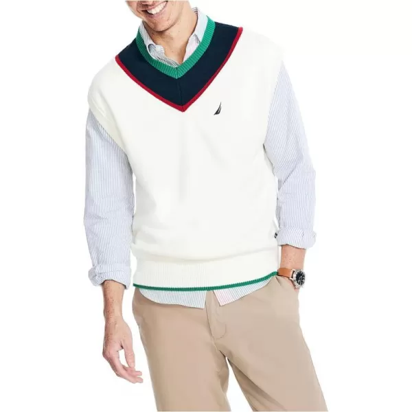 Nautica Mens Cricket Sweater VestMarshmallow