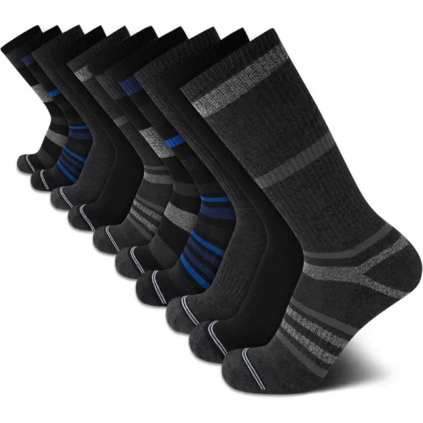 Nautica Mens Dress Socks  LightCushion Crew Socks 10 PackBlackBlue