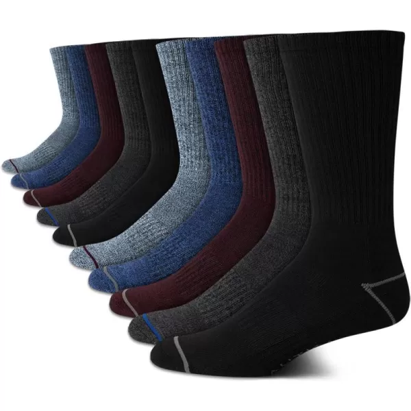 Nautica Mens Dress Socks  LightCushion Crew Socks 10 PackMulti