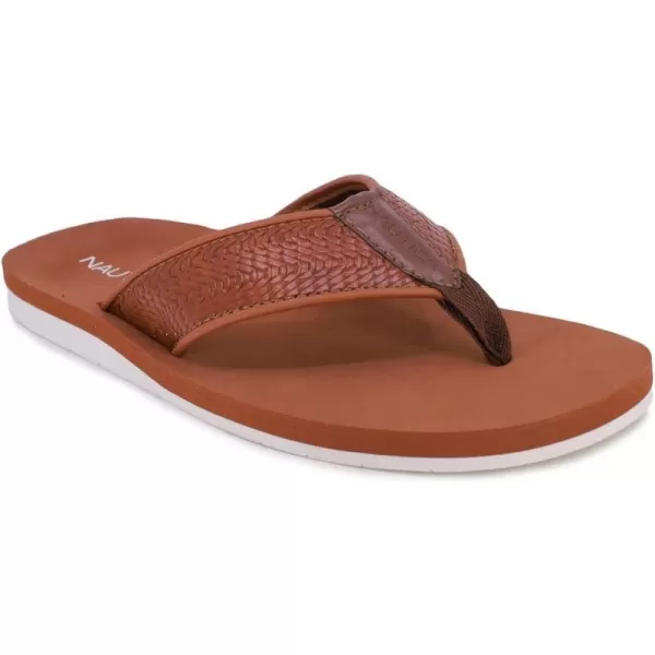 Nautica Mens Flip Flop Beach Sandal Boat Slide Water SlippersBallastbrown