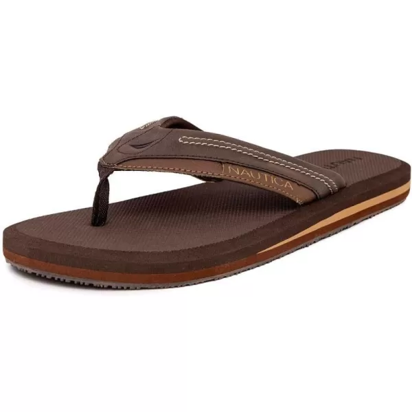 Nautica Mens Flip Flop Beach Sandal Boat Slide Water SlippersBarktarus