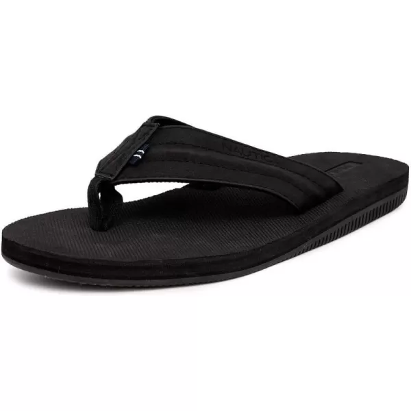 Nautica Mens Flip Flop Beach Sandal Boat Slide Water SlippersBlackclarkson