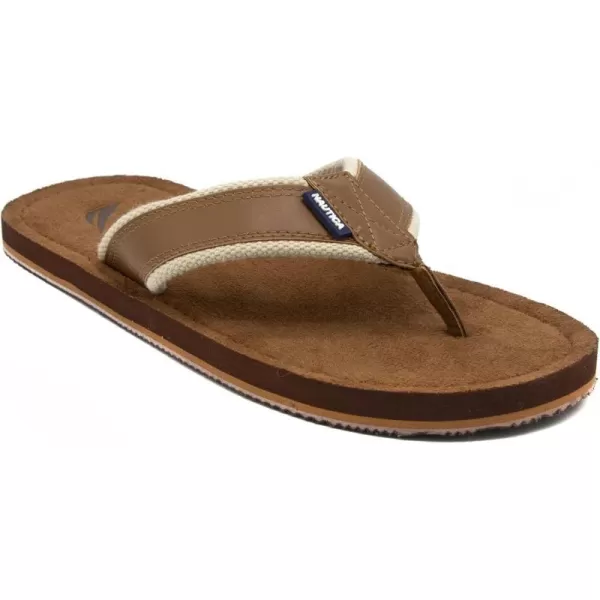 Nautica Mens Flip Flop Beach Sandal Boat Slide Water SlippersGinger Smooth