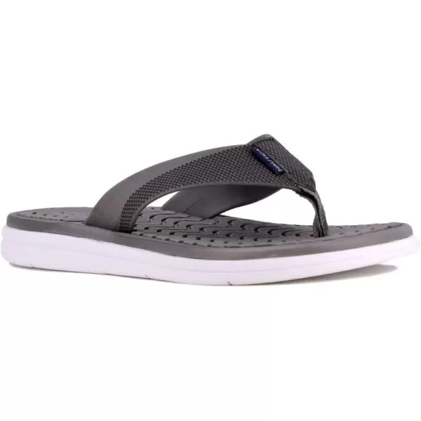 Nautica Mens Flip Flop Beach Sandal Boat Slide Water SlippersGreynector