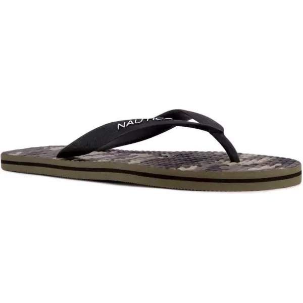 Nautica Mens Flip Flop Beach Sandal Boat Slide Water SlippersJirenolive Camo