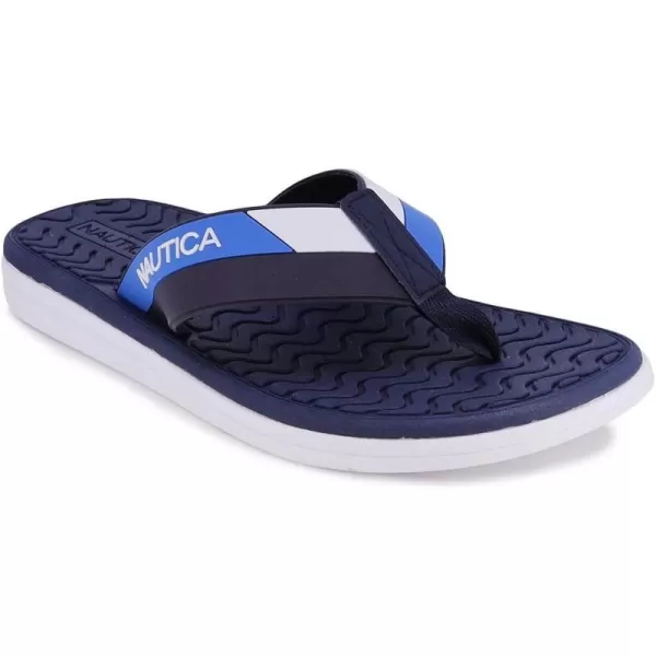 Nautica Mens Flip Flop Beach Sandal Boat Slide Water SlippersNeale 2navy Cobalt