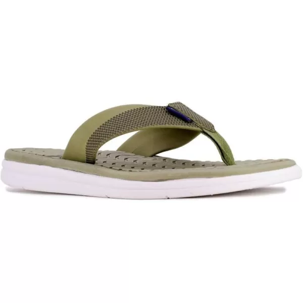 Nautica Mens Flip Flop Beach Sandal Boat Slide Water SlippersOlivenector