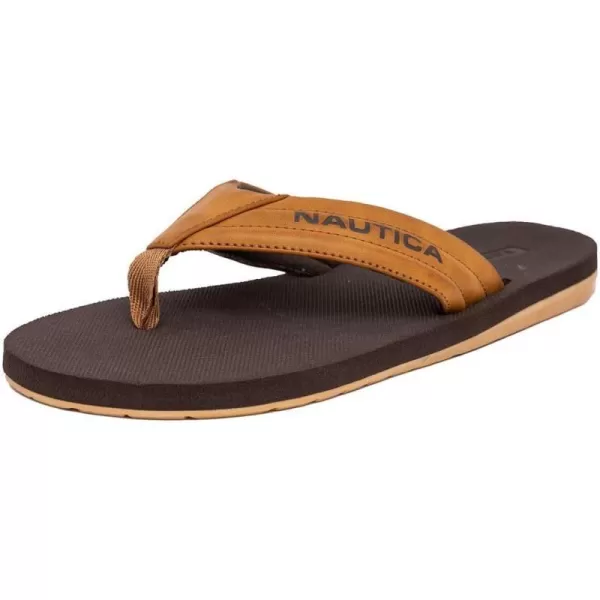 Nautica Mens Flip Flop Beach Sandal Boat Slide Water SlippersTantapped