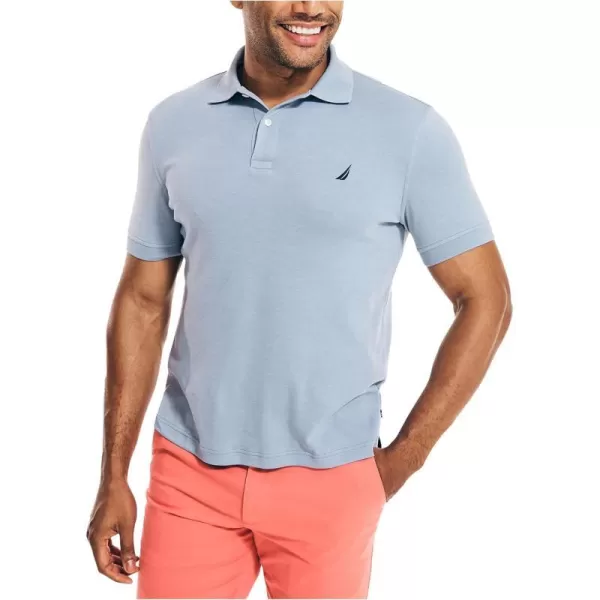 Nautica Mens Interlock PoloPetrol Heather