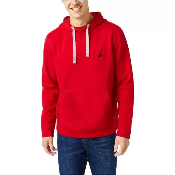 Nautica Mens JClass Logo Fleece HoodieNautica Red