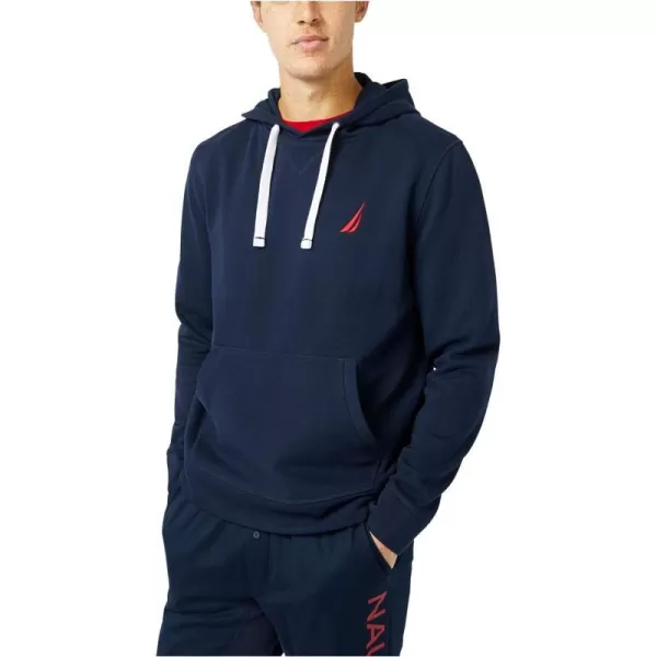 Nautica Mens JClass Logo Fleece HoodieNavy