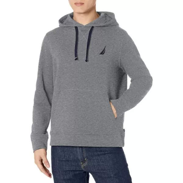 Nautica Mens JClass Logo Fleece HoodieStone Grey Heather