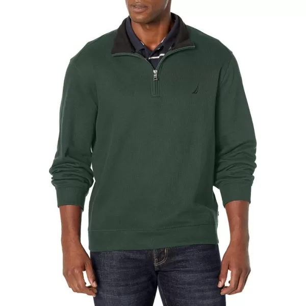 Nautica Mens JClass QuarterZip FleeceKelp Seas