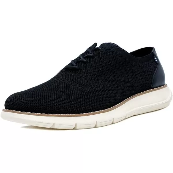 Nautica Mens Knit Dress Oxford LaceUp Sneakers Stylish Comfortable and Ideal for Business or Casual WalkingBlackwilberto