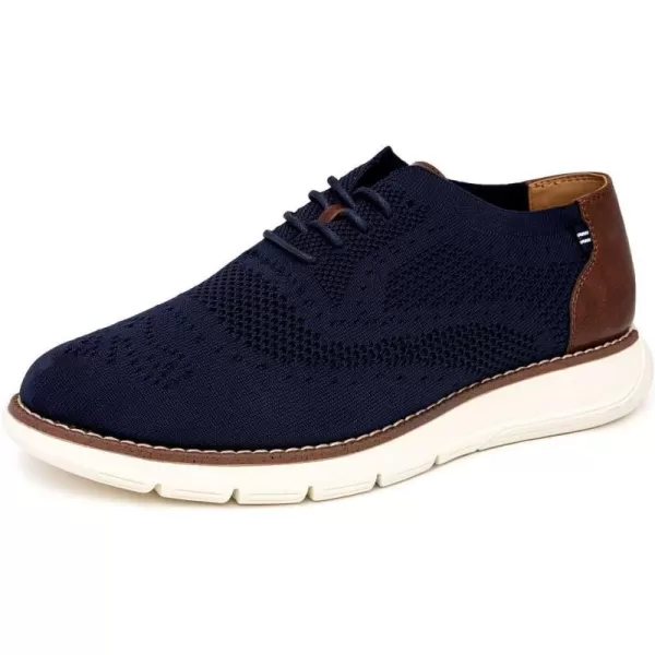 Nautica Mens Knit Dress Oxford LaceUp Sneakers Stylish Comfortable and Ideal for Business or Casual WalkingNavy Knit