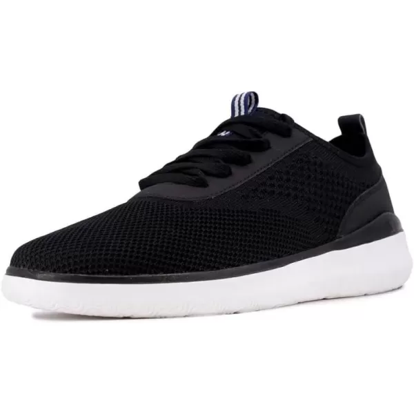 Nautica Mens Knit Dress Oxford LaceUp Sneakers Stylish Comfortable and Ideal for Business or Casual WalkingWeitonblack