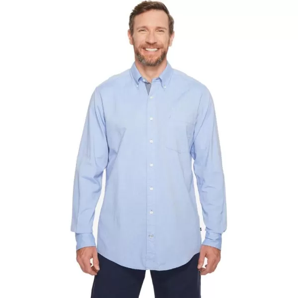 Nautica Mens Long Sleeve Button Down Solid Oxford ShirtFrench Blue