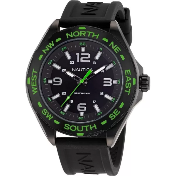 Nautica Mens NAPCWS303 Clearwater Beach Black Silicone Strap WatchNautica Mens NAPCWS303 Clearwater Beach Black Silicone Strap Watch