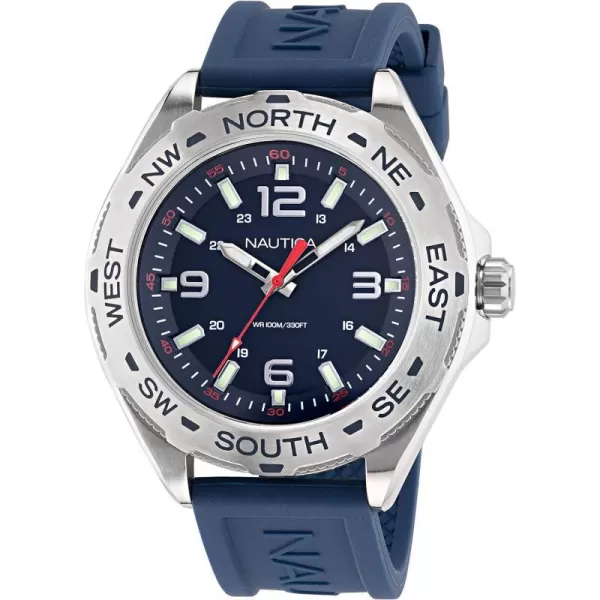 Nautica Mens NAPCWS304 Clearwater Beach Blue Silicone Strap WatchNautica Mens NAPCWS304 Clearwater Beach Blue Silicone Strap Watch