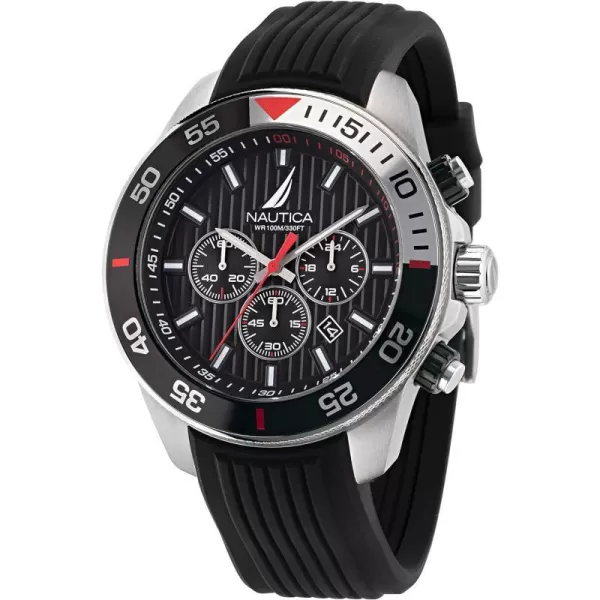 Nautica Mens NAPNOS301 One Black Silicone Strap WatchNautica Mens NAPNOS301 One Black Silicone Strap Watch