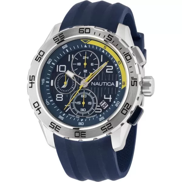 Nautica Mens NAPNSS301 NST 101 Blue Silicone Strap WatchNautica Mens NAPNSS301 NST 101 Blue Silicone Strap Watch